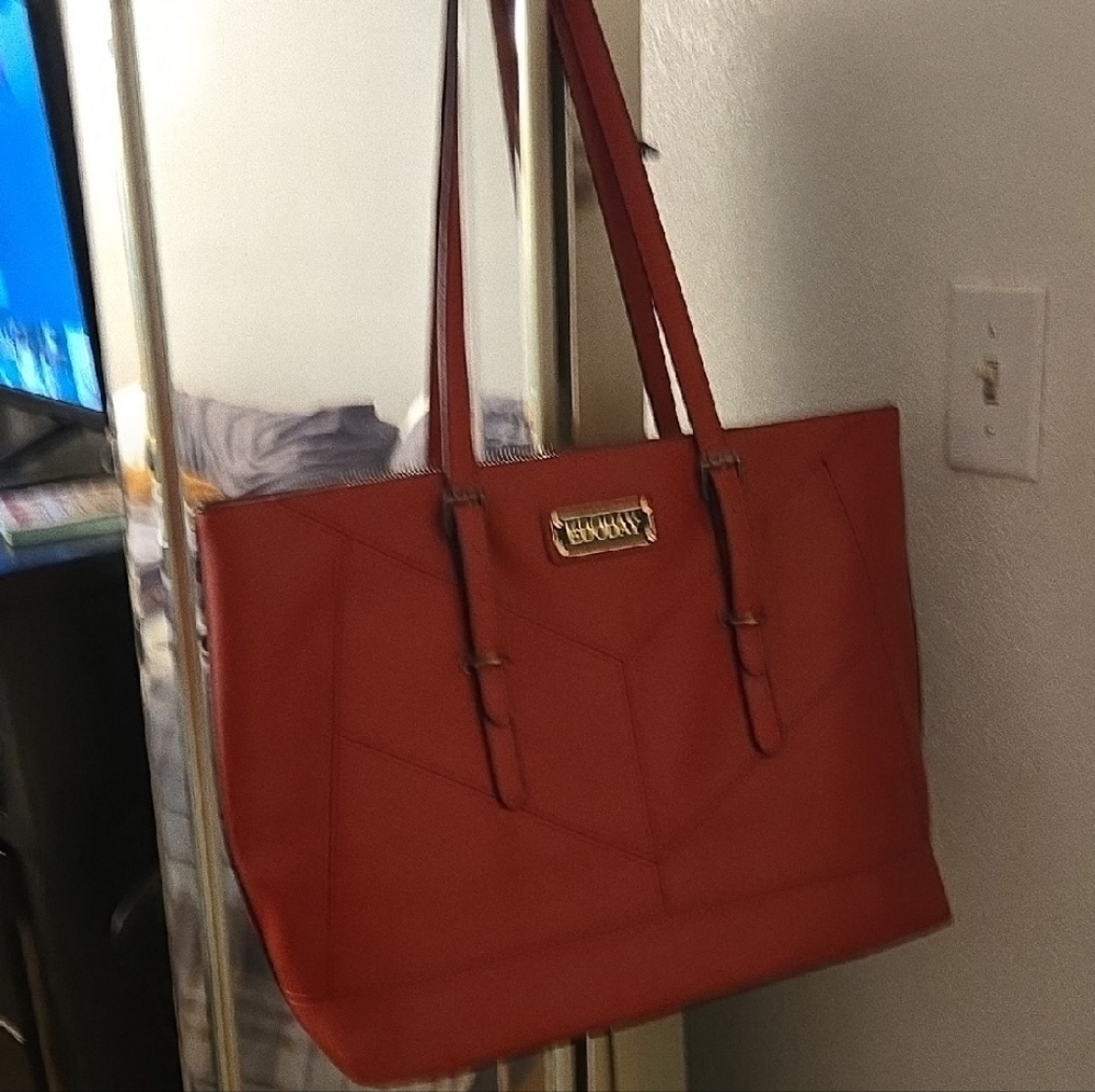 Elegant Red Laptop Tote Bag